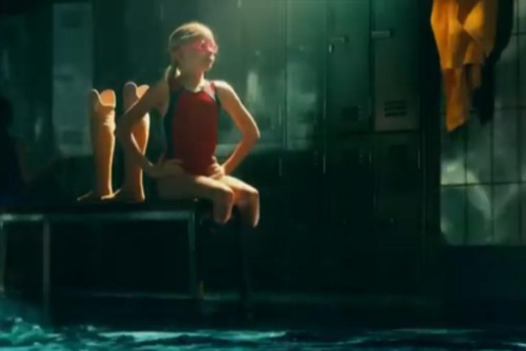 Swimmer Jessica Long is shown in Toyota’s 2021 Super Bowl ad.