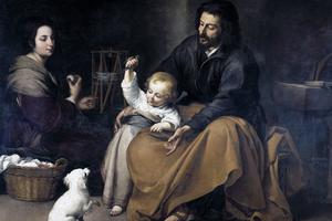 Bartolomé Esteban Murillo, “The Holy Family With a Bird,” c. 1650