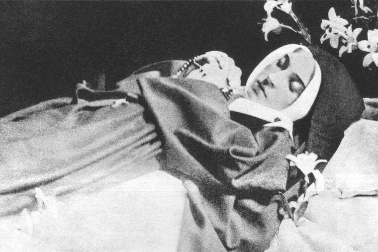 Another gift and miracle of Our Lady of Lourdes can be seen in this photo of the incorrupt body of St. Bernadette Soubirous. The picture was taken shortly after her exhumation in 1925 — 46 years after her burial.