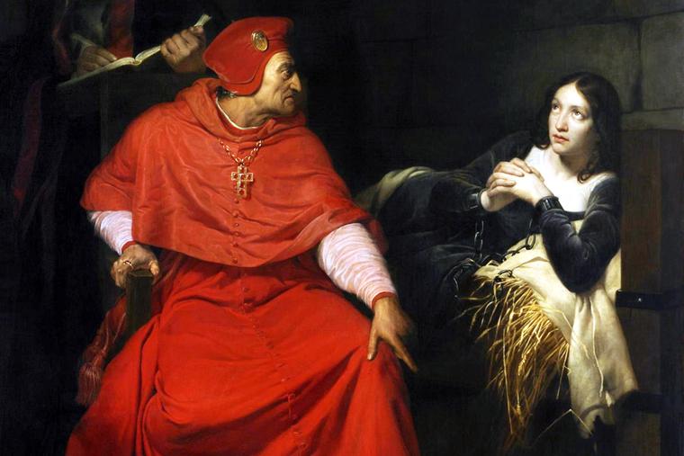 Paul Delaroche, ‘The Cardinal of Winchester Interrogates Joan of Arc,’ 1824