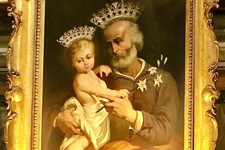 The ‘Crowned St. Joseph’ painting is present in the Basilica of San Carlo al Corso in Rome. The Church’s  special Year of St. Joseph is underway.