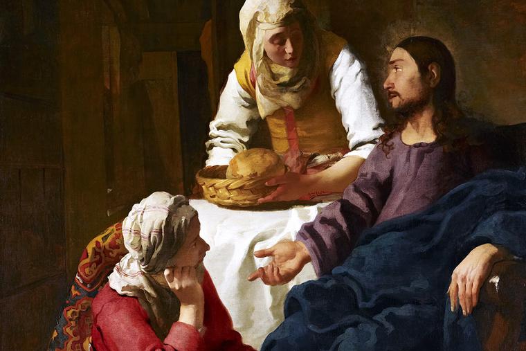 Johannes Vermeer, “Christ in the House of Martha and Mary,” ca. 1655