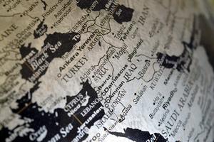 Map of the Middle East, centered on Iraq