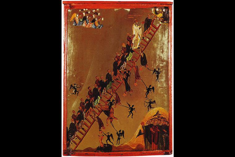 12th-century Sinai icon depicting ‘The Ladder of Divine Ascent’