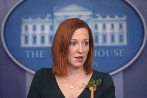 White House press secretary Jen Psaki during a press briefing March 17, 2021. White House press secretary Jen Psaki during a press briefing March 17, 2021.