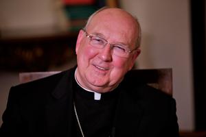 Cardinal Kevin Joseph Farrell, Prefect of the mega-Dicastery of Laity, Family and Life, speaks with CNA/EWTN on May 2, 2017.