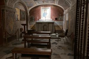 Empty side-altar in St. Peter's Basilica on March 22, 2021.