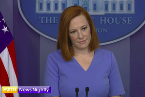 White House press secretary responds to EWTN News Nightly's Owen Jensen April 14, 2021.