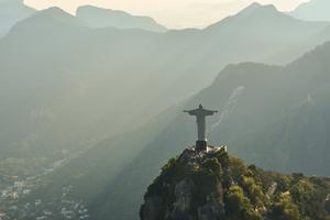 Christ the Redeemer  statue in Rio de Janeiro, Brazil.