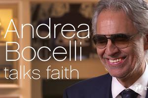Andrea Bocelli speaks with Colm Flynn for EWTN News In Depth hosted by Montse Alvarado.