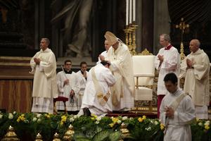 Pope Francis ordains ten men to the priesthood in St. Peter's Basilica on May 7, 2017.