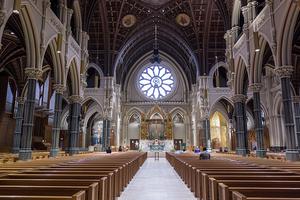 Interior of Cathedral of Sts. Peter and Paul, Providence, RI.