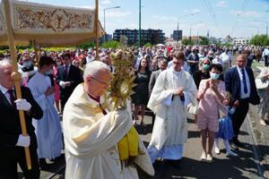 A Corpus Christi procession takes place in Poznań, Poland, June 3.