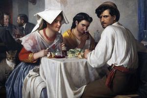Carl Bloch, “In a Roman Osteria,” 1866