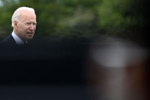 President Joe Biden delivers a speech on the COVID-19 pandemic, in St Ives, Cornwall on June 10, 2021, ahead of the three-day G7 summit being held from 11-13 June.