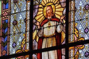 Sacred Heart in Stained Glass