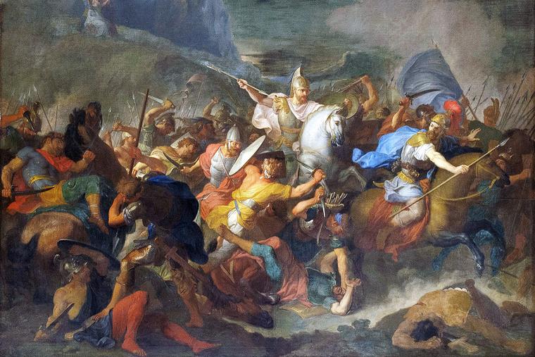 René-Antoine Houasse (c. 1645-1710), “Joshua Battles the Amalekites”