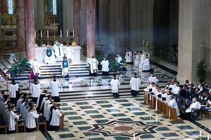 Archbishop Salvatore Cordileone of San Francisco celebrates the ‘Mass of the Americas’ using the extraordinary form of the Mass at the Basilica of the National Shrine of the Immaculate Conception in Washington, D.C., Nov. 16, 2019.