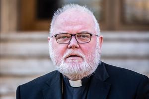 Cardinal Reinhard Marx, chairman of the German Bishops' Conference, speaks to the press on the final day of the meeting on "The Protection of Minors in the Church" during a press conference in Rome on Feb. 24, 2019.