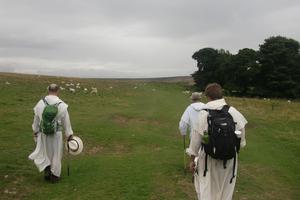 Coinciding with the Dominican arrival in England, friars are on a walking pilgrimage.