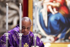 Washington Cardinal Wilton Gregory of Washington celebrates Mass with his fellow newly elected cardinals at St. Peter’s Basilica on Nov. 29, 2020, in Vatican City.