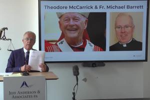 Above is a screenshot of the Jeff Anderson & Associates press conference.