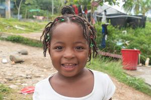 Immigrants from Haiti pictured just before crossing the Darien Gap in Colombia.