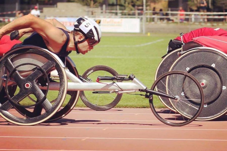 Brian Siemann competes in the 2016 paralympic trials in Charlotte, North Carolina.