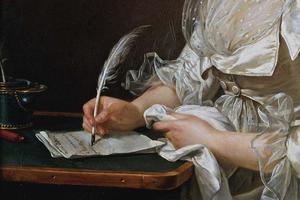 Adélaïde Labille-Guiard, “Portrait of a Woman” (detail), ca. 1787