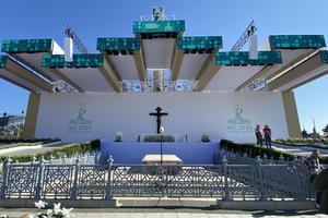 Heroes' Square in Budapest, Hungary is prepared for the International Eucharistic Congress, where Pope Francis will celebrated the closing Mass on Sunday, Sept. 12.  EWTN will be covering the week long event live.