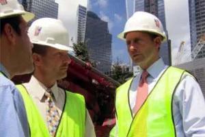 Westchester County Executive Robert Astorino (r) at Ground Zero in August 2011.