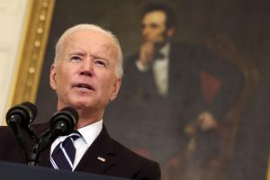 President Joe Biden speaks about combating the coronavirus pandemic in the State Dining Room of the White House on September 9, 2021 in Washington, DC. As the Delta variant continues to spread around the United States, Biden outlined his administration's six point plan, including a requirement that all federal workers be vaccinated against Covid-19.