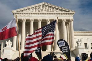 Crowds gather in Washington D.C. for the 44th annual March for Life, commemorating the anniversary of the 'Roe v. Wade' decision which legalized abortion in the United States.