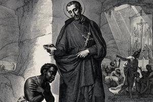 “Saint Peter Claver.” Engraving by J. Vitta after P. Gagliardi