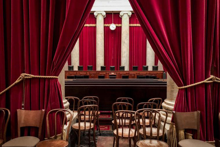 Inner chamber of the U.S. Supreme Court in Washington D.C.