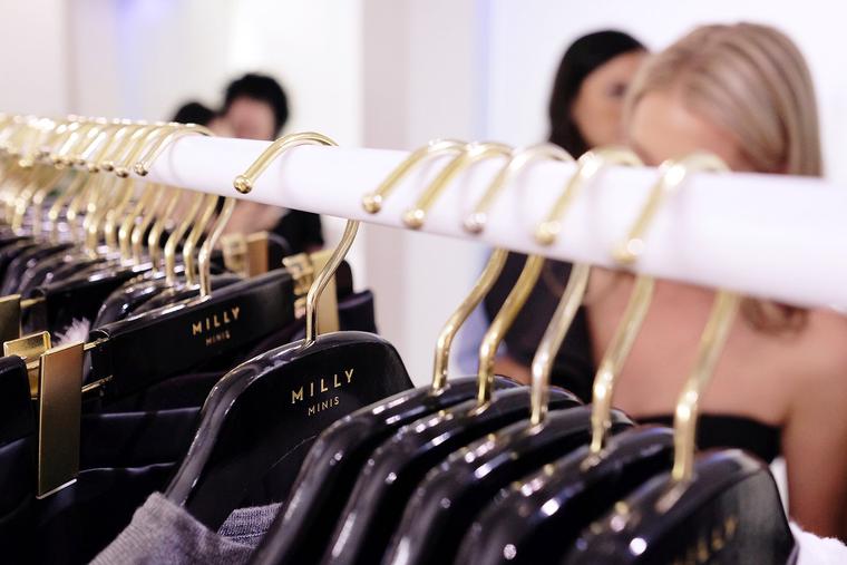 Patrons take part in a shopping event Sept. 26, 2017, to support Planned Parenthood at the Milly pop-up shop in New York City. Patrons take part in a shopping event Sept. 26, 2017, to support Planned Parenthood at the Milly pop-up shop in New York City.