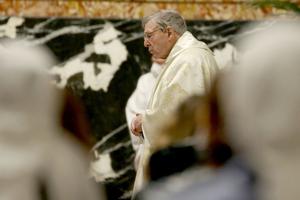 Cardinal George Pell attends Mass for the Solemnity of Mary, the Most Holy Mother of God at St. Peter's Basilica Jan. 1 at the Vatican. The Australian cardinal has written a multi-volume prison journal that includes his reflections on Scripture. Cardinal George Pell attends Mass for the Solemnity of Mary, the Most Holy Mother of God at St. Peter's Basilica Jan. 1 at the Vatican. The Australian cardinal has written a multi-volume prison journal that includes his reflections on Scripture.