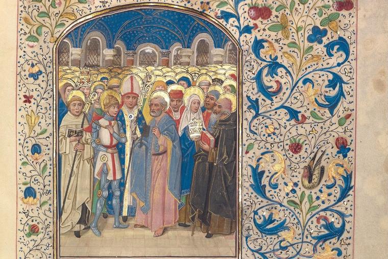 Detail of ‘All Saints,’ Willem Vrelant, early 1460s
