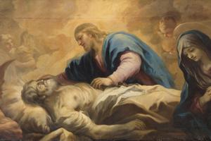 The Death of Saint Joseph by Luca Giordiano. The Death of Saint Joseph by Luca Giordiano.