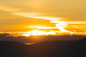 The sun rises, as shown from Piazzale Garibaldi, on the Gianicolo Hill overlooking Rome, on Dec. 18, 2020.