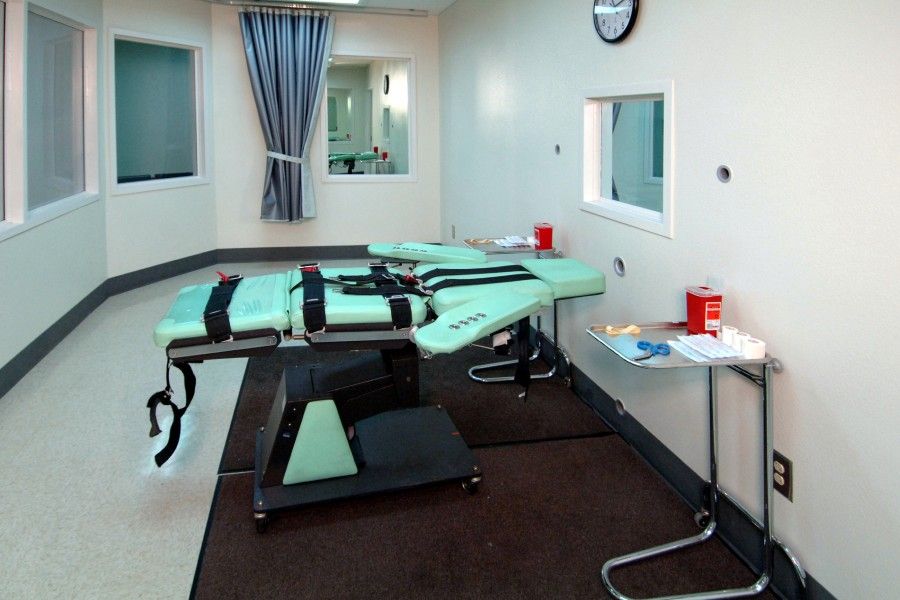 The lethal injection room at California's San Quentin State Prison.