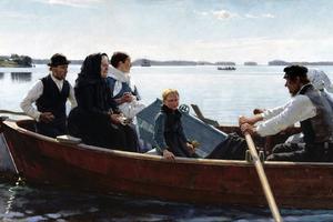 Albert Edelfelt, “Conveying the Child’s Coffin/A Child’s Funeral”, 1879