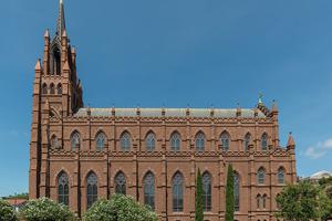 An east view of Cathedral of Saint John the Baptist, Charleston, South Carolina.