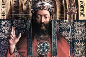 Hubert van Eyck (1366-1426), “Christ the King” from the Ghent Altarpiece