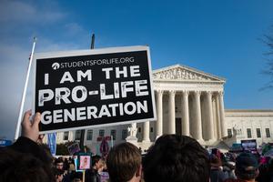Pro-life supporters participate in the 46th annual March for Life in Washington, DC.