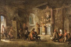Anonymous, “Holy Mass in a Village Church,” late 18th century