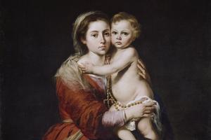 Bartolomé Esteban Murillo, “Virgin and Child with a Rosary,” c. 1650-1655