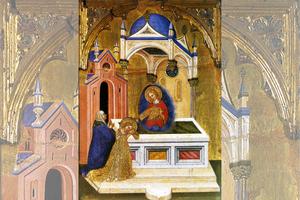 Jacobello del Fiore, “Eutychia and Lucy at the Tomb of St. Agatha,” 1410