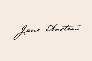 The above signature of Jane Austen was taken from her 1817 will.