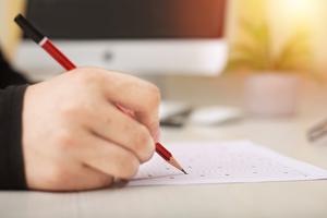 Student Taking an Exam